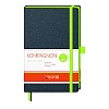 Блокнот Brunnen Компаньон Тренд, резинка, обрез-цветной, клетка, 80 гр/м2, 12.5 х 19.5 см,96 листов Зеленый-1